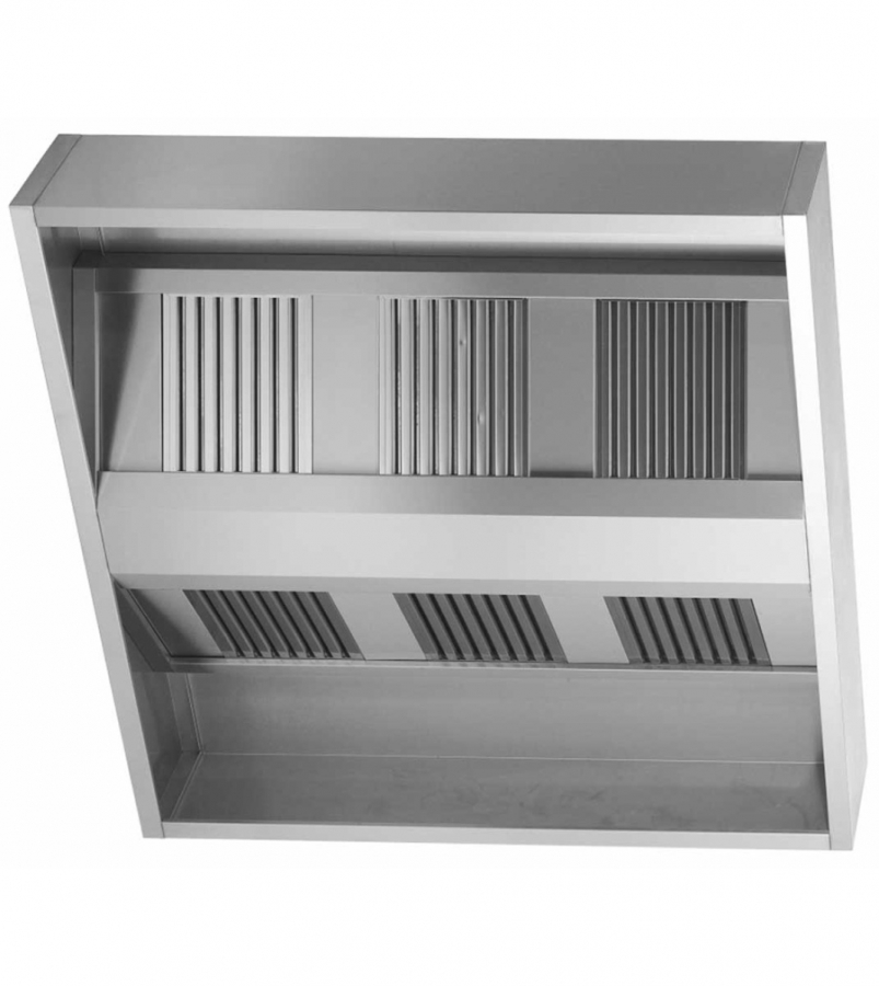 Zentralhaube mit 10 Filter, B3000 x T2000 x H540 mm Zentralhaube mit 10 Filter, B3000 x T2000 x H540 mm